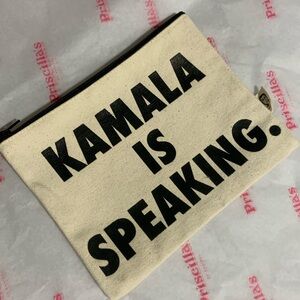Kamala Is Speaking Kamala Harris clutch by Pamela Barsky NWT